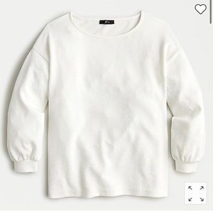 NWT J. Crew Double knit balloon sleeve top AE770 Sz M Teal blouse